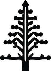 Christmas Trees vector silhouette illustration 