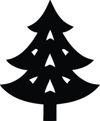 Christmas Trees vector silhouette illustration 