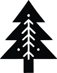 Christmas Trees vector silhouette illustration 