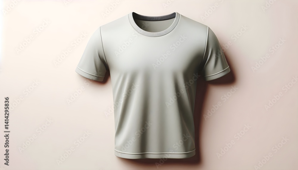 Poster performance shorts made with airy material and elastic waistband displayed on neutral pale backgroun