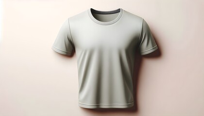 Performance shorts made with airy material and elastic waistband displayed on neutral pale background with no logo