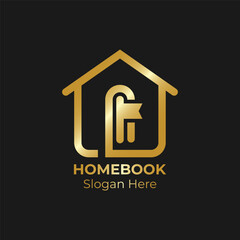 Home book logo icon template. This logo suitable for student, bookstore, library and education.