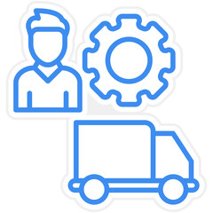 Supply Chain Management icon style