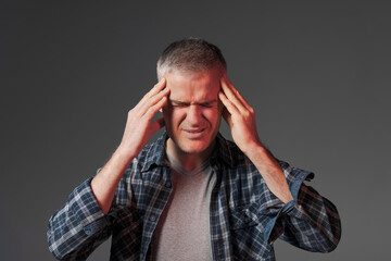 Man with a bad headache
