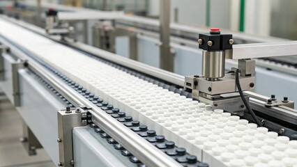 Assembly Line Components in Manufacturing Facility Suitable for Modern Production Concept