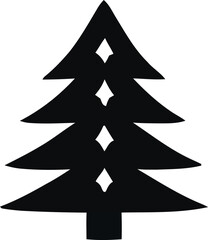 Christmas Trees vector silhouette art