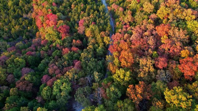 Autumn Skies and Beautiful Landscapes In Branson, Missouri &ndash; 4K Aerial Drone Footage