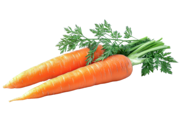carrots with greens - fresh orange vegetables