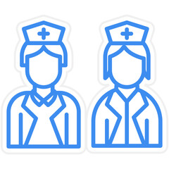 Obraz premium Nurse Practitioner icon style