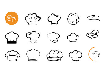 Chef Hat Logo Element Set
