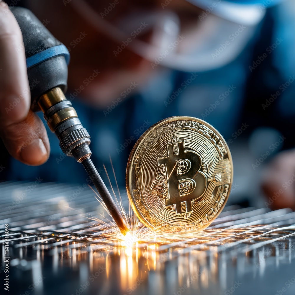 Aufkleber welding a bitcoin: securing the future of cryptocurrency with precision and cutting-edge technology