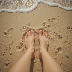 feet at the beach
