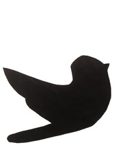 black and white bird, silhouette of bird pn transparent background 