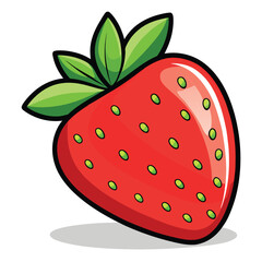 Obraz premium strawberry vector illustration