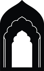 vector illustration of a silhouette of a gate