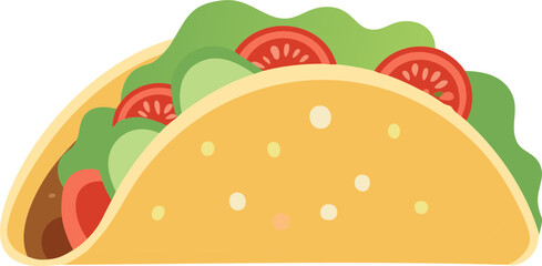 vector illustration of a taco