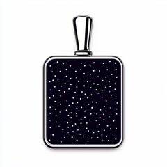 Obraz premium Stylized Square Perfume Bottle Illustration with Speckled Texture