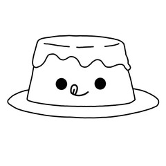 Custard outline black and white