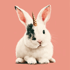 Obraz premium Cute bunny unicorn
