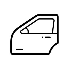 Car Door Panel in Side View Icon Design