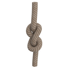 3D rendering illustration of a figure 8 knot