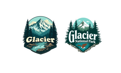 Emblem logo design, Adventure Park logo illustration