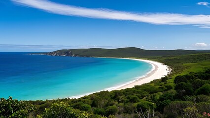 Obraz premium Beautiful beach with summer scenery.