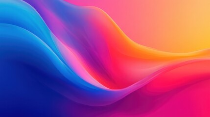 Vibrant Abstract Waves of Color: A Digital Masterpiece