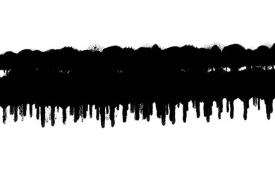 Ink Abstract brush stock isolated on transparent PNG file