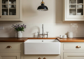 Shaker Style Kitchen with Belfast Sink