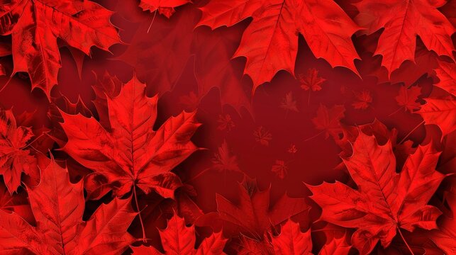 Canada Day Maple Leaf Background: Taking Maple Leaves as a Guide to Unfold the Spectacle of National Love, Cultural Inheritance and Diverse Vitality on Canada Day