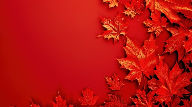 Canada Day Maple Leaf Background: Taking Maple Leaves as a Guide to Unfold the Spectacle of National Love, Cultural Inheritance and Diverse Vitality on Canada Day