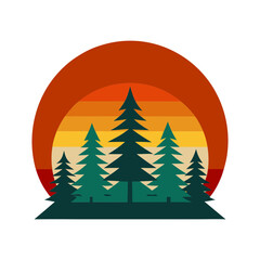 Obraz premium christmas tree vector illustration