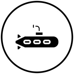 Army Submarine Icon Style
