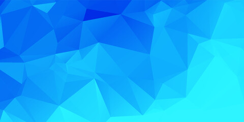 Abstract Geometric Blue Pattern With Low-Poly Design and Gradient Effect