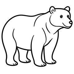 Abstract Bear Outline Art