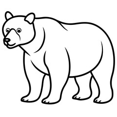 Abstract Bear Outline Art