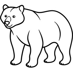 Abstract Bear Outline Art