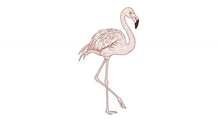 Pink flamingo illustration graphic design