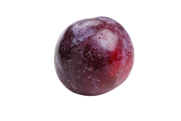 Obraz premium A ripe plum sits elegantly on a clean surface, displaying its deep purple hues