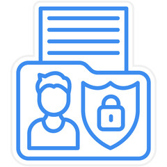 Sensitive Personal Data Vector Icon Style