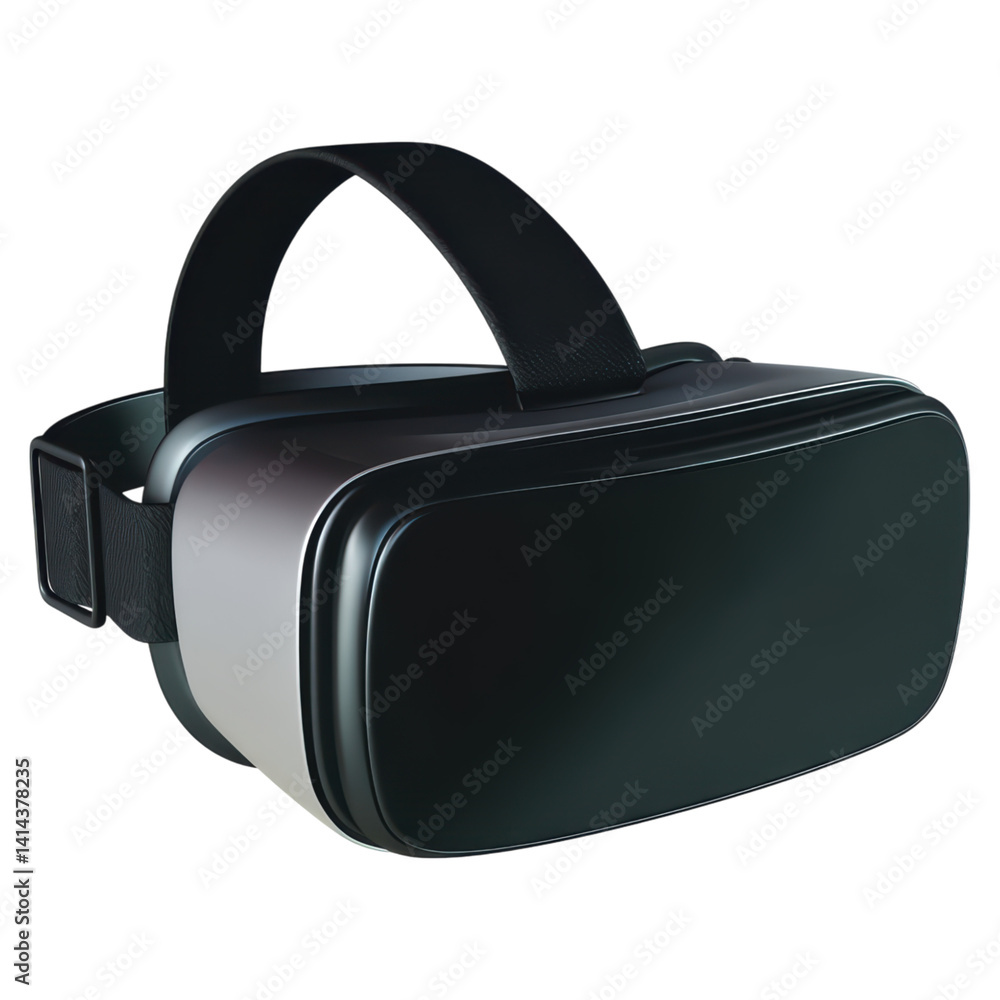 Poster sleek virtual reality headset on isolated background for technology use, isolated on transparent bac