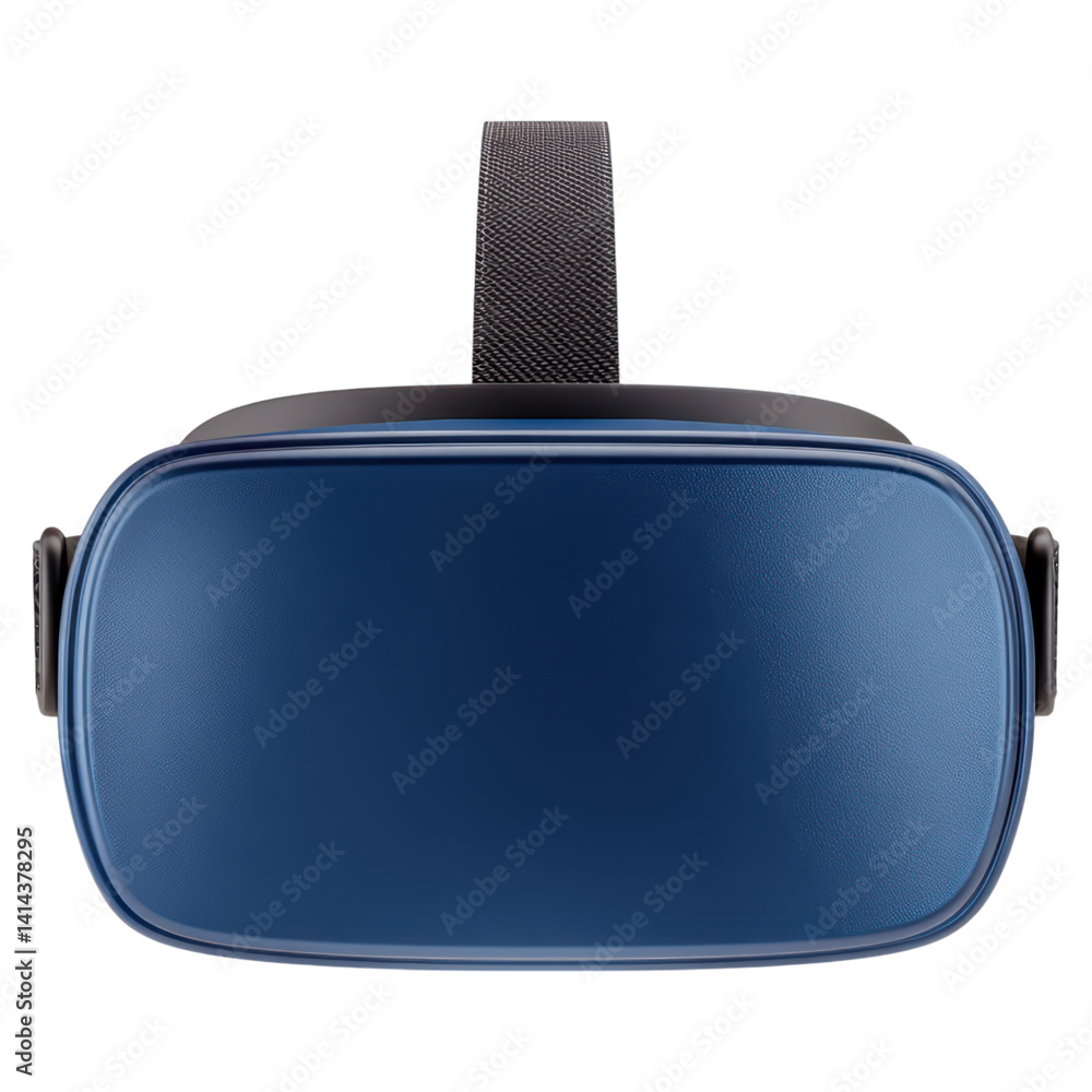 Poster modern virtual reality headset on isolated background display, isolated on transparent background.