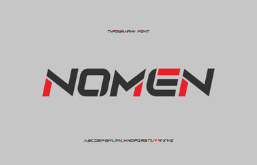 abstract alphabet typography italic font, for logo,