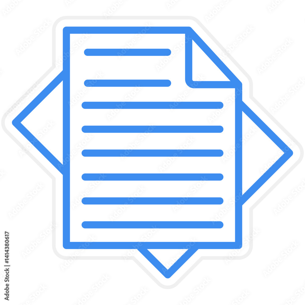 Poster document vector icon style