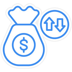 Cash Flow Vector Icon Style