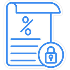 Fixed Interest Rate Vector Icon Style