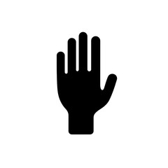 Fototapeta premium Simple Hand Outline Icon Stop, Halt, or Pause Gesture