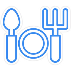 Baby cutlery Vector Icon Style