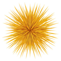 Fototapeta premium Bright Golden Burst of Light with Radiating Yellow Sparkles, isolated on transparent background.